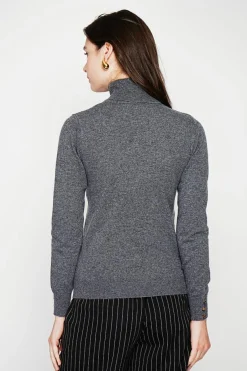 C&Jo Sweats|Pull col roulé classique loup