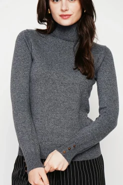 C&Jo Sweats|Pull col roulé classique loup