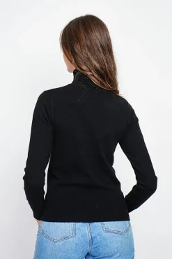 Assuili Sweats|Pull col roulé classique noir