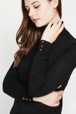 C&Jo Sweats|Pull col roulé classique noir