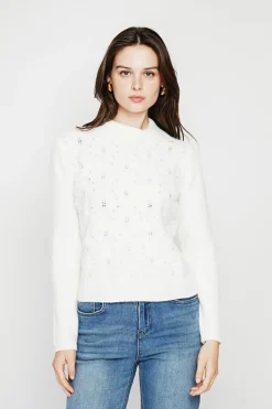 C&Jo Pulls|Pull col roulé croisé naturel