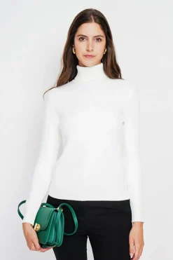 Assuili Pulls|Pull col roulé fourré naturel