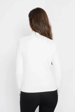 Assuili Pulls|Pull col roulé fourré naturel