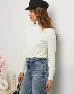 Soft Cashmere Pulls|Pull col roulé Justine ecru