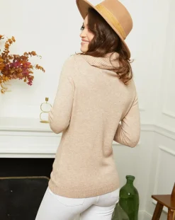 Soft Cashmere Pulls|Pull col roulé Lola beige