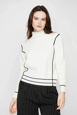 C&Jo Pulls|Pull col roulé montant naturel