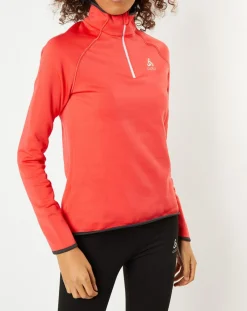 Odlo Pulls|Pull col zippé Ceramicwarm rouge