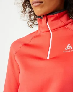Odlo Pulls|Pull col zippé Ceramicwarm rouge