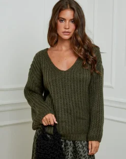 L'Armoire de Suzette Pulls|Pull Constance kaki
