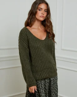 L'Armoire de Suzette Pulls|Pull Constance kaki