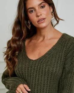 L'Armoire de Suzette Pulls|Pull Constance kaki