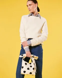 Tara Jarmon Pulls|Pull écru en laine et coton ecru