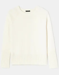 Tara Jarmon Pulls|Pull écru en laine et coton ecru
