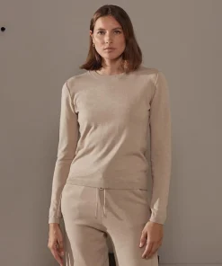 Rodier Pulls|Pull Dahlia col rond marron moka