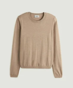 Rodier Pulls|Pull Dahlia col rond marron moka