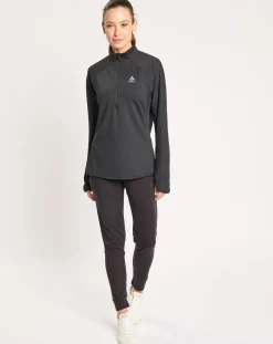 Odlo Pulls|Pull de running 1/2 zip Zeroweight noir
