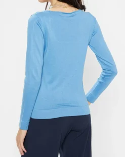 Galeries Lafayette Pulls|Pull Drice Col carré bleu