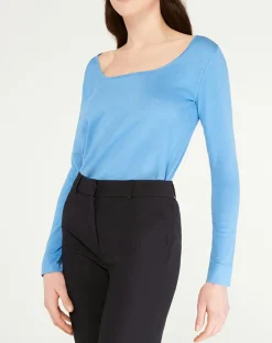 Galeries Lafayette Pulls|Pull Drice Col carré bleu