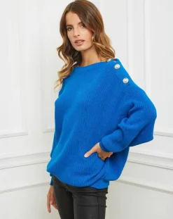 Fleur de cachemire Pulls|Pull Ella bleu roi