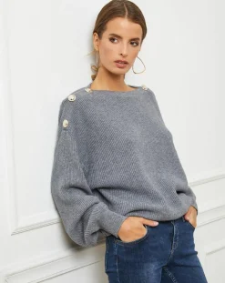 Fleur de cachemire Pulls|Pull Ella gris foncé