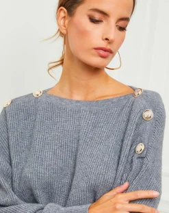 Fleur de cachemire Pulls|Pull Ella gris foncé