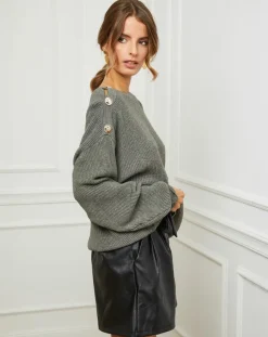 Fleur de cachemire Pulls|Pull Ella kaki