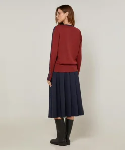 Rodier Pulls|Pull Elsa en Laine mélangée bleu denim