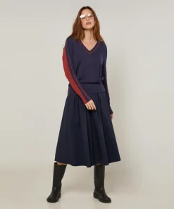 Rodier Pulls|Pull Elsa en Laine mélangée bleu denim