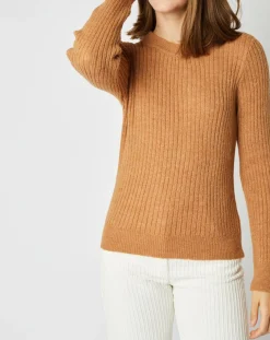 An'ge Pulls|Pull Emma en Maille mélangée camel