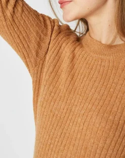An'ge Pulls|Pull Emma en Maille mélangée camel