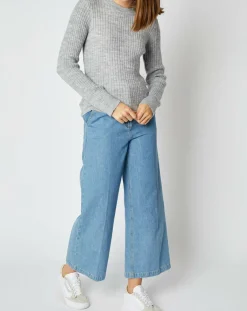 An'ge Pulls|Pull Emma en Maille mélangée gris perle