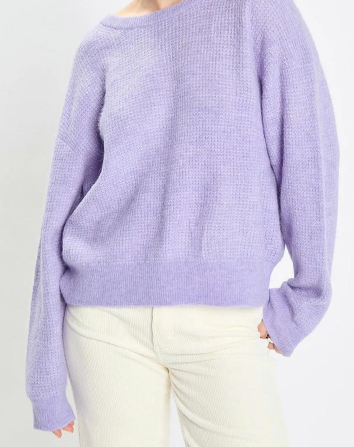 Marc O'Polo Pulls|Pull en Alpaga & Laine mélangés gaufré violet clair