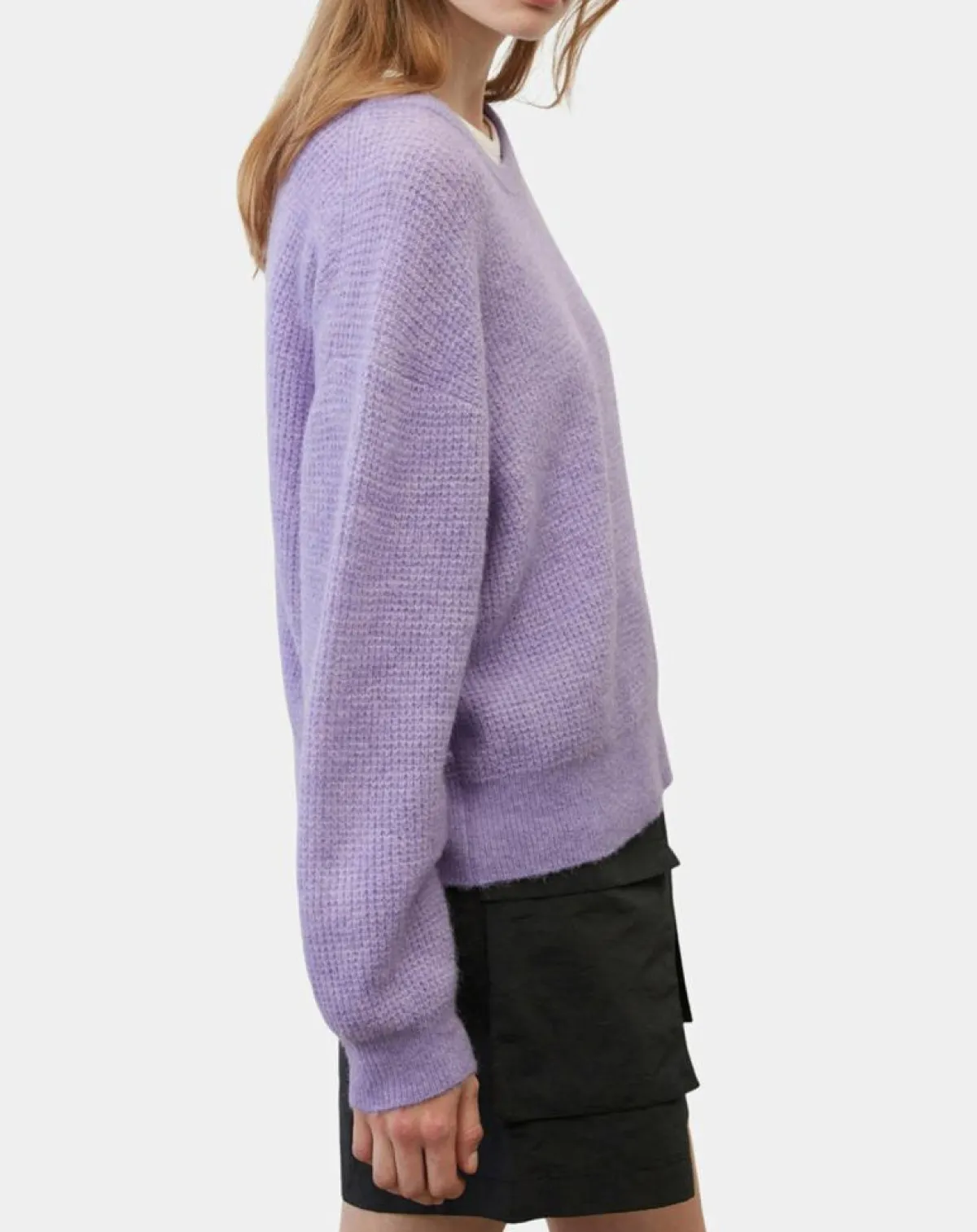 Marc O'Polo Pulls|Pull en Alpaga & Laine mélangés gaufré violet clair