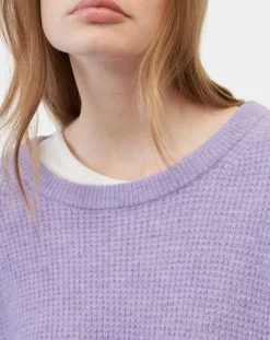 Marc O'Polo Pulls|Pull en Alpaga & Laine mélangés gaufré violet clair