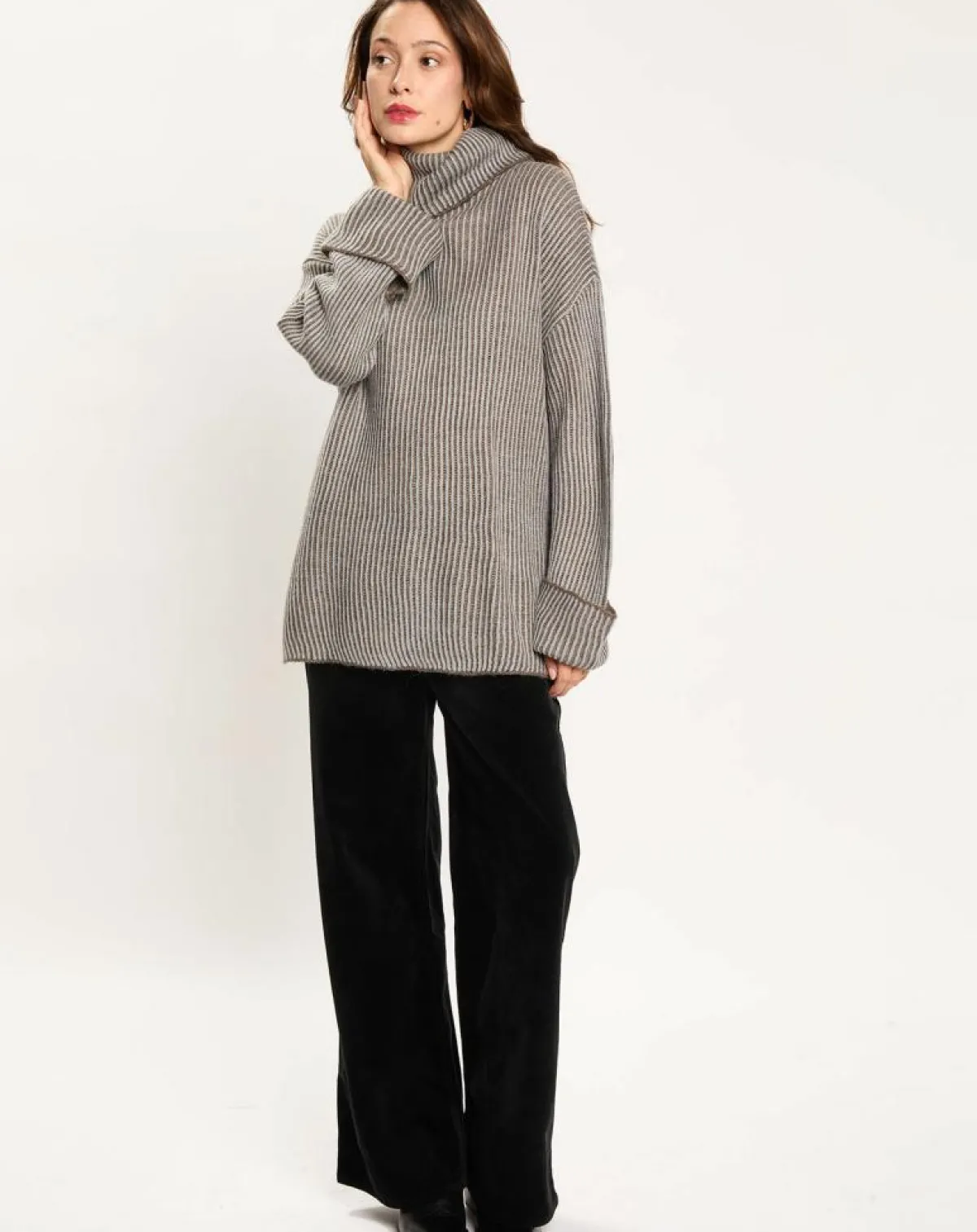 Lauren Vidal Pulls|Pull en Alpaga & Laine mélangés Naos ciel