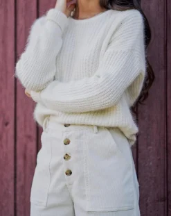 Garance Paris Pulls|Pull en Angora mélangé Kiwi écru