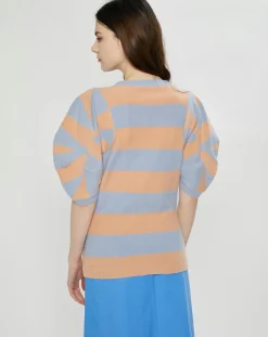Stella McCartney Pulls|Pull en Cachemire & Laine Jumper rayé bleu/orange