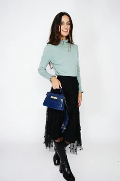 C&Jo Pulls|Pull en Cachemire & Soie mélangés col montant jade