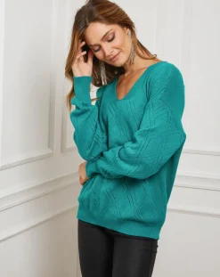Fleur de cachemire Pulls|Pull en Cachemire mélangé Abigael vert