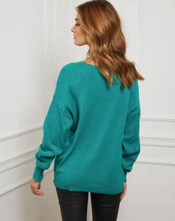 Fleur de cachemire Pulls|Pull en Cachemire mélangé Abigael vert