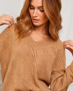 Fleur de cachemire Pulls|Pull en Cachemire mélangé Abigael camel