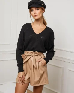 Fleur de cachemire Pulls|Pull en Cachemire mélangé Abigael noir