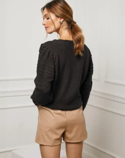 Fleur de cachemire Pulls|Pull en Cachemire mélangé Abigael noir