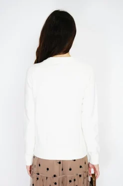 C&Jo Pulls|Pull en Cachemire mélangé boutons fantaisie naturel