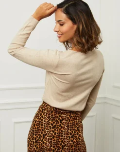 Soft Cashmere Pulls|Pull en Cachemire mélangé Célia beige