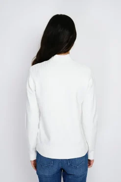 Assuili Pulls|Pull en Cachemire mélangé col montant naturel