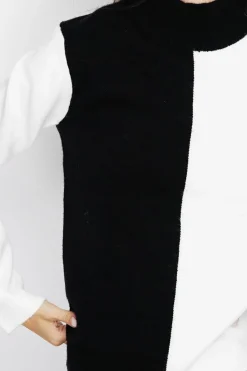 Assuili Pulls|Pull en Cachemire mélangé col montant naturel/noit