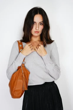 Assuili Pulls|Pull en Cachemire mélangé col V givre