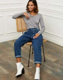 Soft Cashmere Pulls|Pull en Cachemire mélangé Célia gris