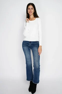 Assuili Pulls|Pull en Cachemire mélangé col rond naturel